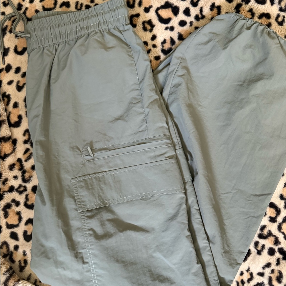 Misha Urban Vladia Spray Cargo Jogger Pants olive Green Small Drawstring
